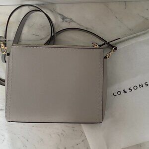 Lo & Sons Pearl Crossbody Bag in Saffiano (grey)